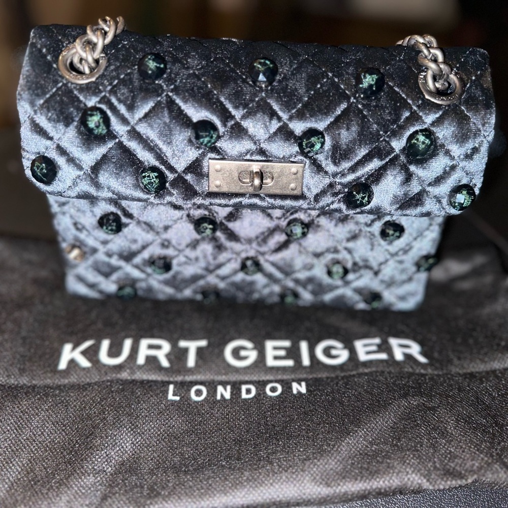 Kurt Geiger London Mini Brixton Velvet Shoulder Bag